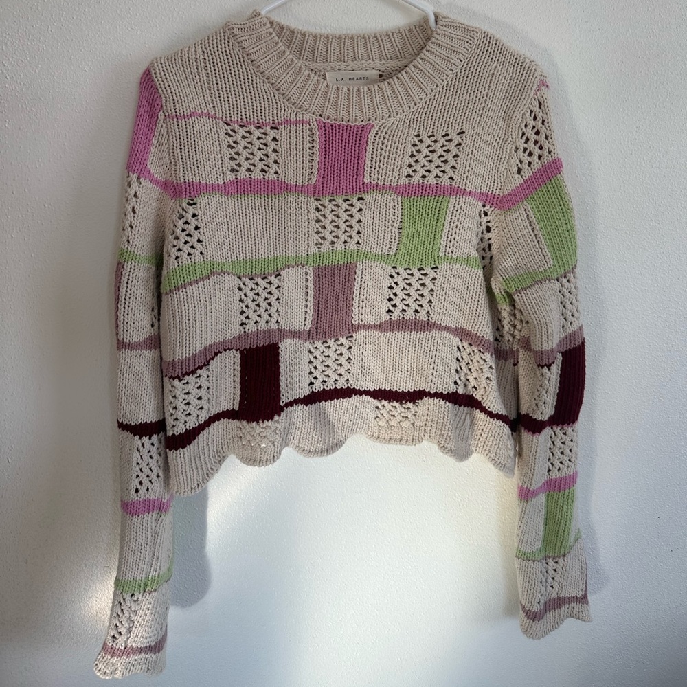 Pacsun patch knit sweater